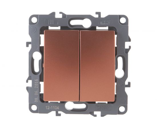 Двойной выключатель ЭРА 12110414 10АХ250В, IP20, медь Б0019289 – изображение 2