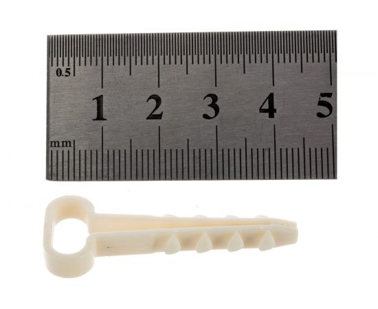 Дюбель-хомут для крепления прямоугольного кабеля КРЕП-КОМП цвет-белый 14х6 100шт дх146 – изображение 3