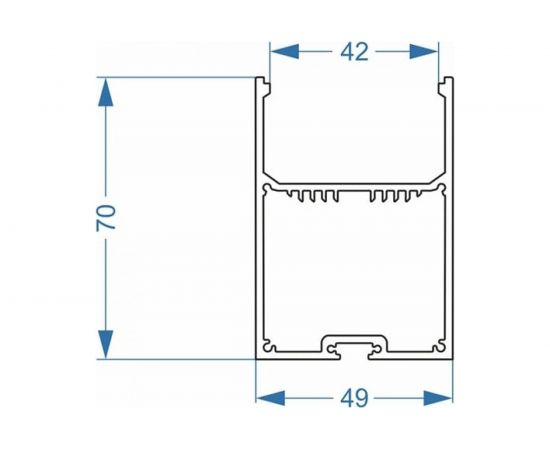 Алюминиевый профиль ArdyLight универсальный ALS-4970 anod 2.0 с экраном 50102 – изображение 3