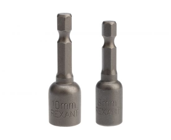 Ключ-насадка 1/4 магнитный REXANT 8х48 мм + 10х48 мм 2 шт 92-0402-2:104 – изображение 3