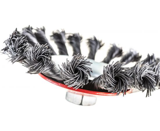 Щетка дисковая витая (115 мм; М14) для УШМ SKRAB 35431 – изображение 4