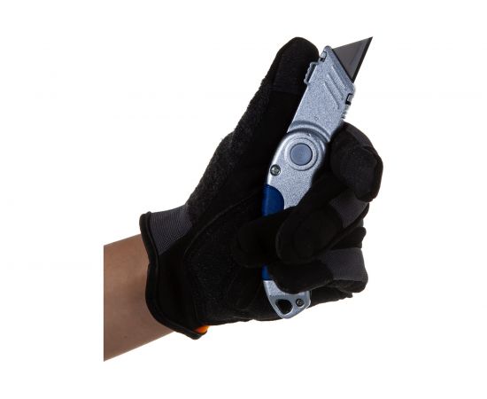 Технический складной нож, трапециевидные лезвия 19мм 3 шт, металлический корпус КОБАЛЬТ 245-039 – изображение 6