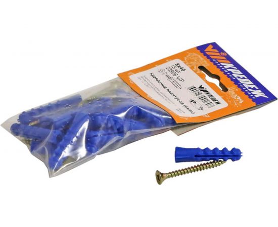 Набор крепления плинтусов VIPкрепеж 8/40 дюбель ежик 15шт/15шт 23906 VIP 