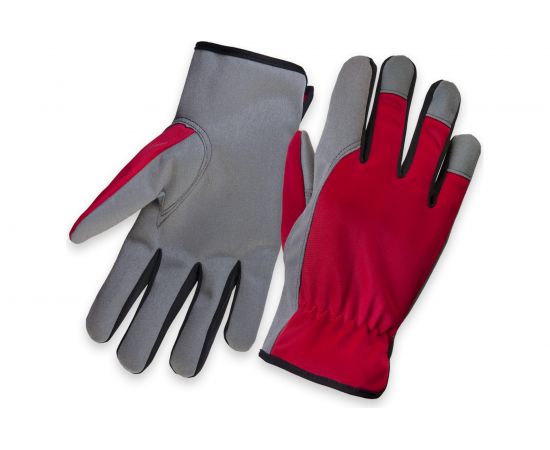 Трикотажные перчатки Jeta Safety Motor красный/серый JLE621-7/S 