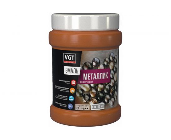 Универсальная эмаль VGT ВД АК 1179 металлик бронза 0,23 кг 11602202 