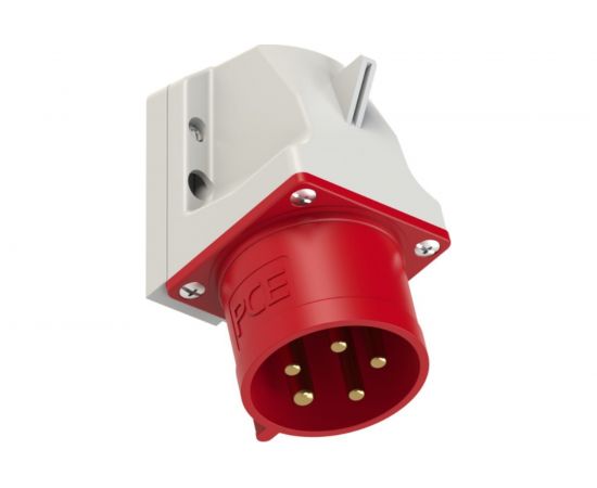 Настенная вилка PCE 32А 400V 3P+N+E IP44 525-6 