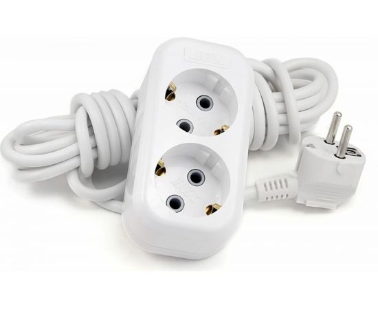 Двухместный сетевой удлинитель LUX У2-Е, 10м 4606400414575 