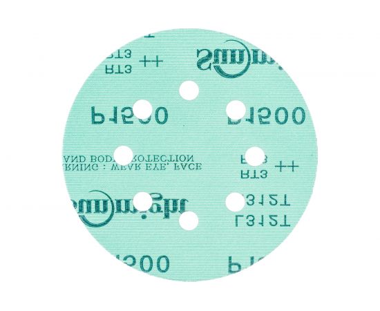 Круг шлифовальный FILM L312T+ (5 шт; 125 мм; на липучке; 8 отв; зелёный; P1500) SUNMIGHT 53222R 