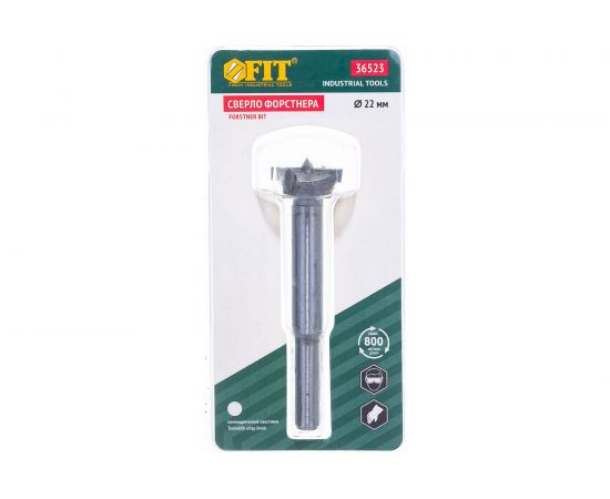 Сверло Форстнера с карбидными вставками 22 мм FIT IT 36523 