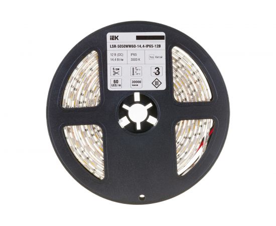 Лента IEK LED 3м LSR-5050WW60-14, 4-IP65-12В LSR2-1-060-65-3-03 – изображение 2