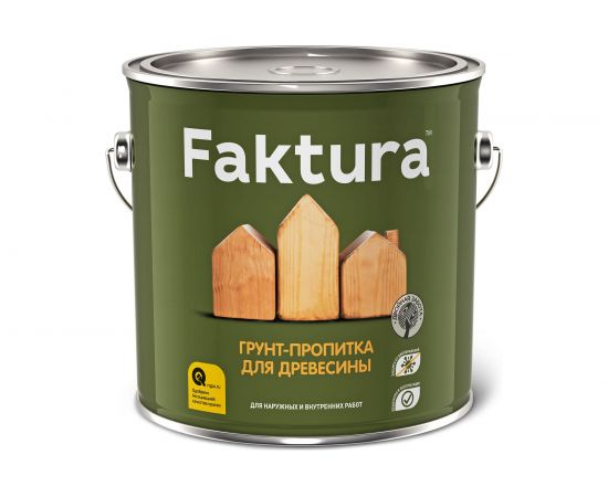 Грунт-пропитка FAKTURA для дерева на орг.основе с защитой от биопоражения, для вн/нар. работ 2,5л 208538 – изображение 2