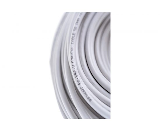 Коаксиальный кабель REXANT RG-58 A/U, 50 Ом, Cu/Al/Cu 64%, бухта 100 м, белый 01-2001 – изображение 3