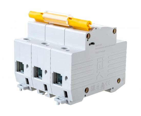 Автоматический модульный выключатель IEK 3п C 25А ВА 47-100 10кА ИЭК MVA40-3-025-C – изображение 3
