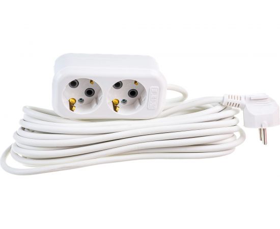 Двухместный сетевой удлинитель LUX У2-Е, 10м 4606400414575 – изображение 3