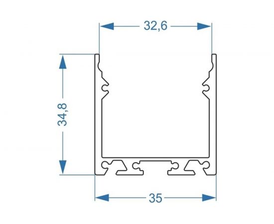 Универсальный алюминиевый профиль Ardylight ALS-3535 anod 1.0 с экраном – изображение 4