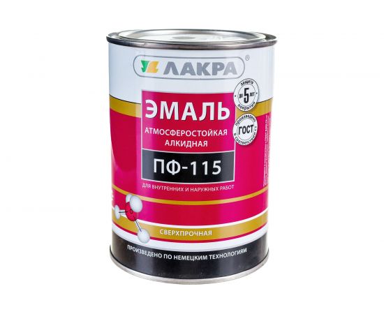 Эмаль Лакра ПФ-115 черная, 0.9 кг 90000658526 – изображение 4