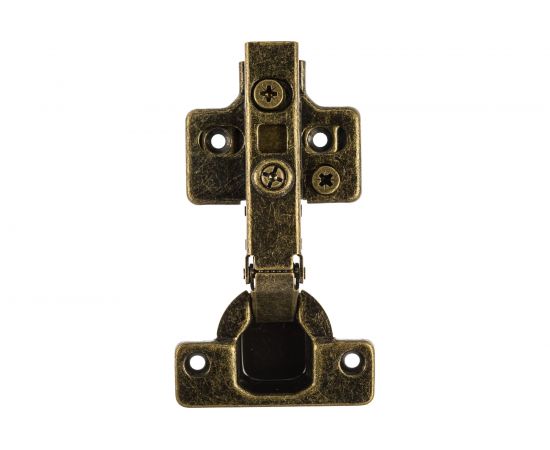 Петля четырехшарнирная с доводчиком Brante 3D clip-on накладная бронза 107121 