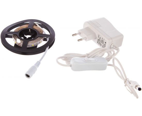 Комплект светодиодной ленты Apeyron 12В, smd 3528, 60 д/м, IP20, 2.5 м, холодный белый 10-07 