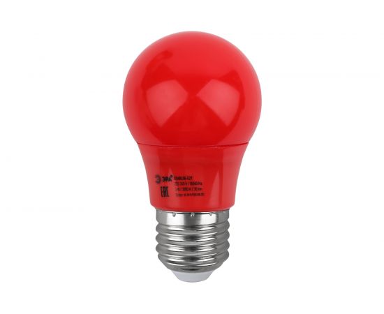 Светодиодная лампа ЭРА ERARL50-E27 LED A50-3W-E27 груша, красная, 13SMD, 3W, E27, для белт-лайт, 10/100/4500 Б0049580 