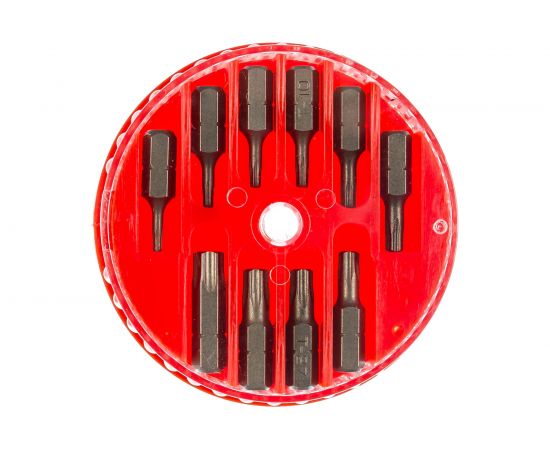 Набор вставок с отверстием, в боксе 1/4 DR торкс T7H-T40H 10шт JTC 5363 