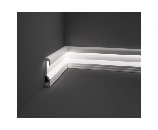 Плинтус для подсветки Экополимер 100х21, 2000мм AGIS EP011 