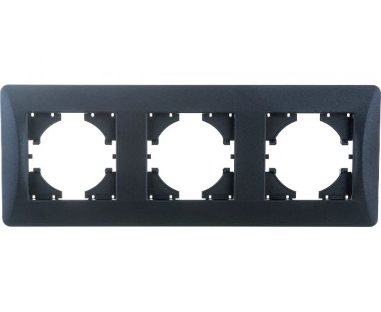 Рамка GUSI ELECTRIC Ugra 3-местная, цвет графит С1130-010 