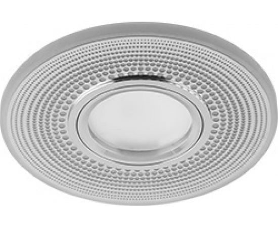 Встраиваемый потолочный светильник FERON со светодиод подсветкой, белый матовый, хром, CD950 29712 