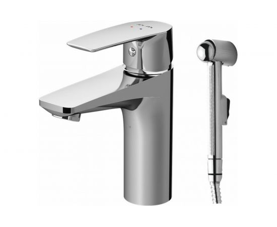 Смеситель AM.PM Gem для умывальника с гигиеническим душем излив 99 мм хром F90A03000 