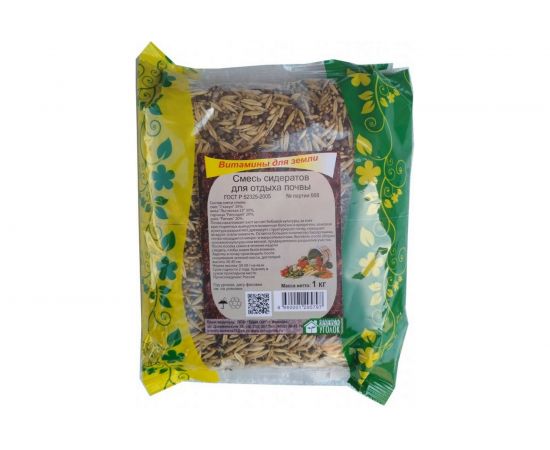 Семена Зеленый уголок смесь сидератов для отдыха почвы, 1 кг 4660001295797 
