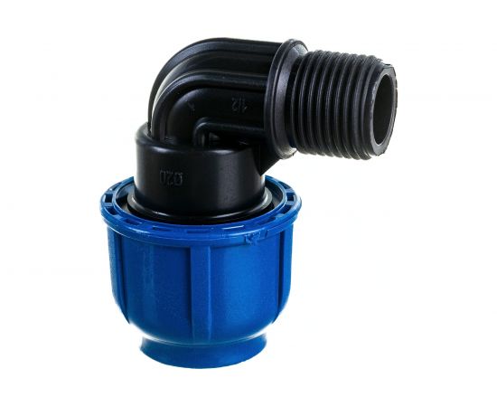 Отвод компрессионный PN16 (20 мм; 1/2"") с наружной резьбой RTP 11548 