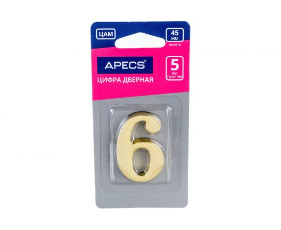 Дверная цифра APECS DN-01-6-Z-G 19004 