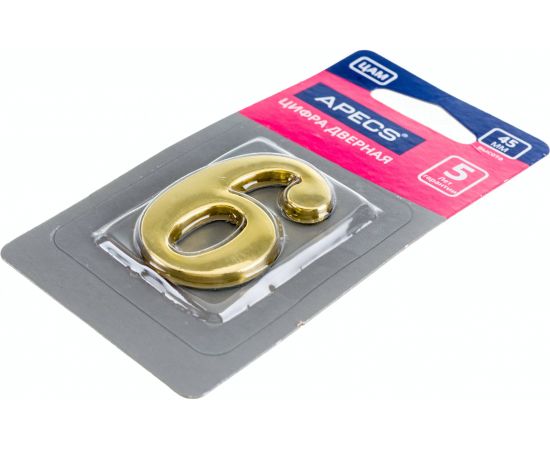 Дверная цифра APECS DN-01-6-Z-G 19004 – изображение 2