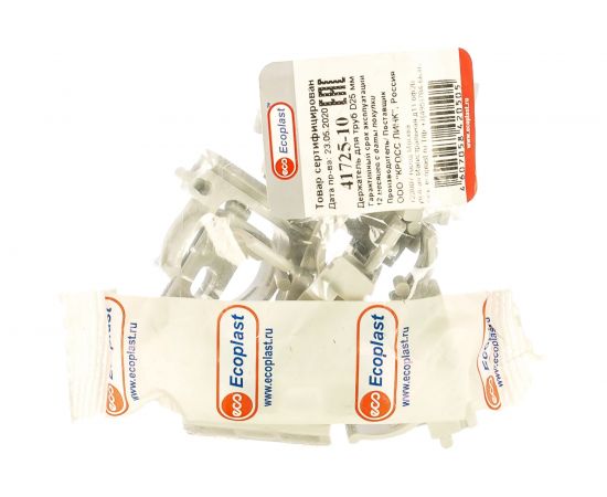 Держатель-клипса для труб Экопласт CF25G D25 мм, 10 шт 41725-10 – изображение 2