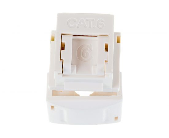 Модуль Keystone LANMASTER RJ45, кат.6, UTP, 90 градусов, белый, LAN-OK45U6/90P-WH – изображение 2