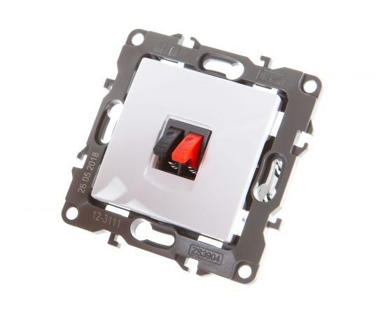Аудио розетка ЭРА 12-3111-01 IP20, 12, белый Б0027451 – изображение 2