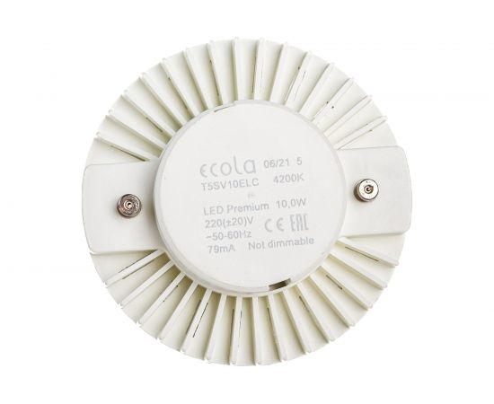 Светодиодная лампа Ecola GX53 LED Premium 10,0W Tablet 220V 4200K прозрачное стекло /композит/ 27x75 T5SV10ELC – изображение 2