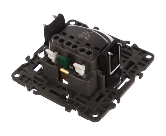 Розетка ЭРА Elegance 2P+E Schuko, 16A-250В, IP20, антрацит 14-2101-05 Б0034269 – изображение 2