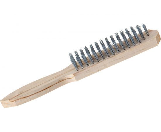 Шестирядная металлическая щетка с деревянной ручкой SANTOOL 060101-006 – изображение 2