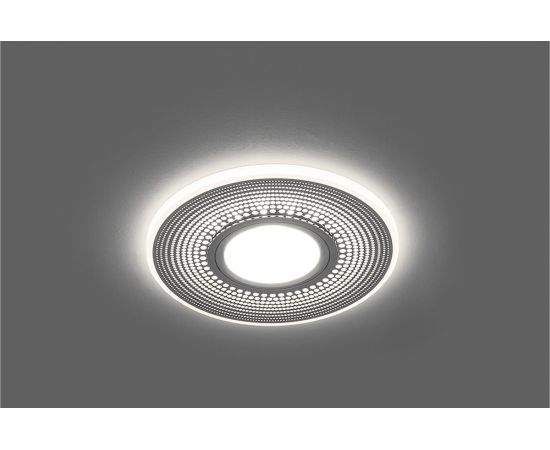 Встраиваемый потолочный светильник FERON со светодиод подсветкой, белый матовый, хром, CD950 29712 – изображение 2