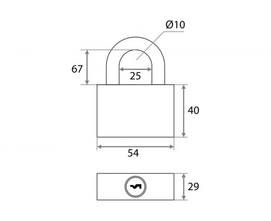 Навесной замок Trodos BC-AL-4L Box 210019 – изображение 2