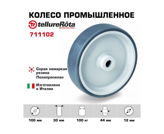 Колесо (100 мм; 100 кг) Tellure Rota 711102 – изображение 2