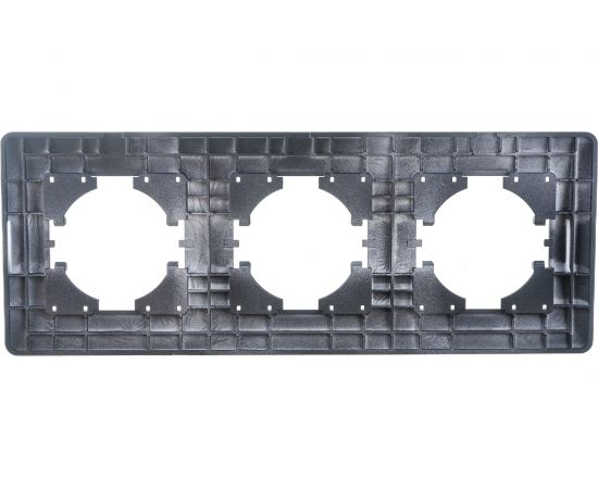 Рамка GUSI ELECTRIC Ugra 3-местная, цвет графит С1130-010 – изображение 2