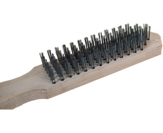 Шестирядная металлическая щетка с деревянной ручкой SANTOOL 060101-006 – изображение 3