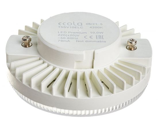 Светодиодная лампа Ecola GX53 LED Premium 10,0W Tablet 220V 4200K прозрачное стекло /композит/ 27x75 T5SV10ELC – изображение 3