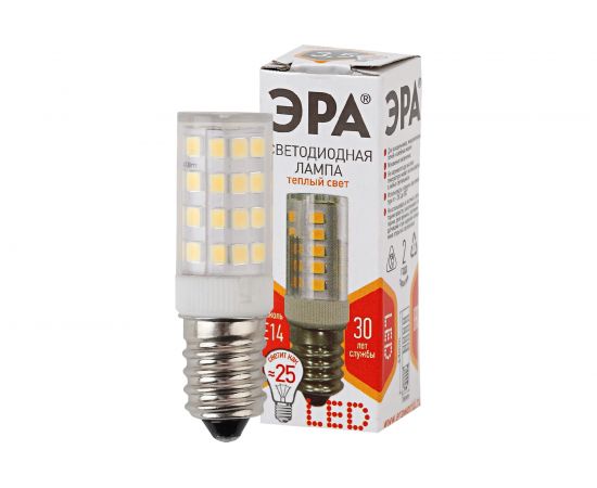 Светодиодная лампа ЭРА LED T25-3,5W-CORN-827-E14, капсула, теплый Б0028744 – изображение 3