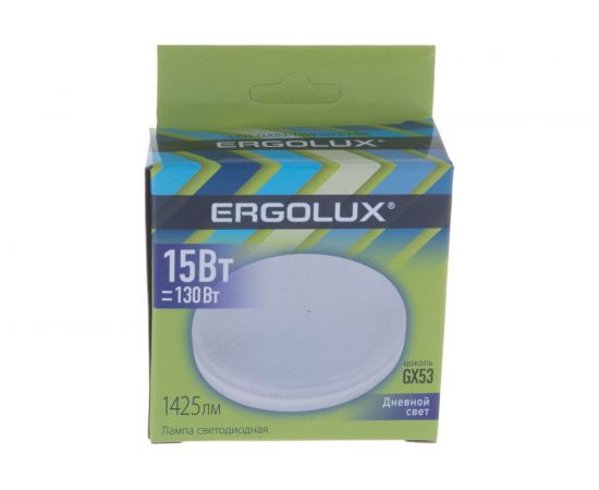 Светодиодная лампа Ergolux LED-GX53-15W-GX53-6K 15Вт, GX53, 6500К, 180-240В 14240 – изображение 3