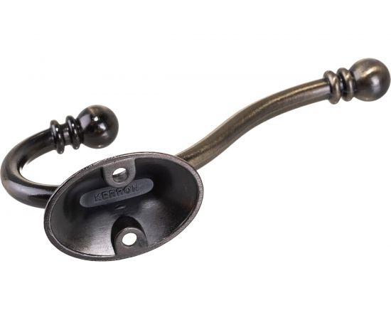 Мебельный крючок KERRON Д60 Ш130 В35, античная бронза KR 0180 AB – изображение 3