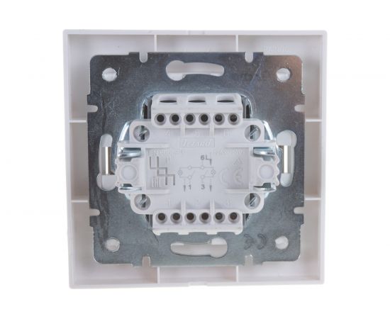 Двойной выключатель с подсветкой LEZARD RAIN белый 703-0202-112 – изображение 3