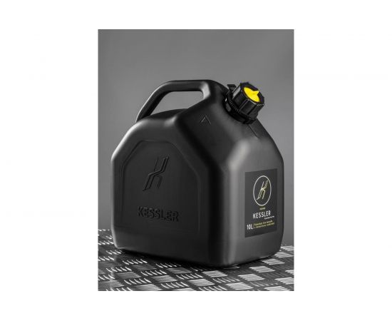 Канистра ГСМ Black Kessler черная с желтой крышкой 10 л Oktan KGA1-02-07 – изображение 3