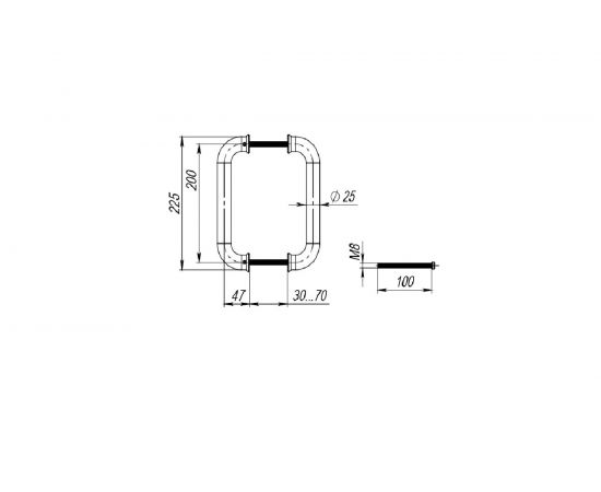 Ручка-скоба Fuaro PH-21-25/200-INOX нержавейка 201 43175 – изображение 3